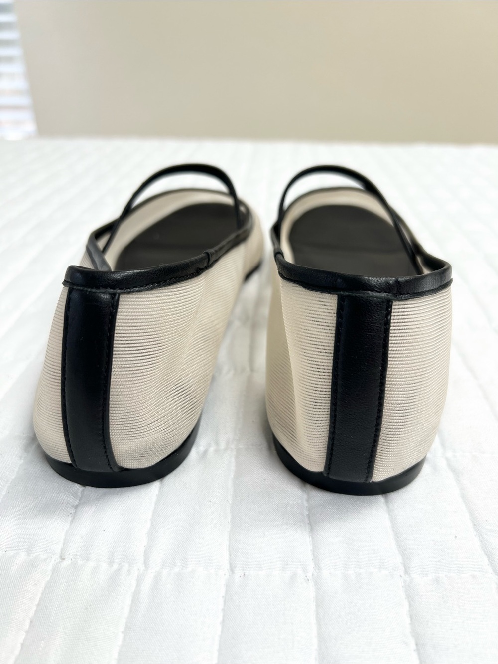 Madewell The Greta Ballet Flat in Ecru and Black Mesh Size 9.5 - Picture 7 of 12